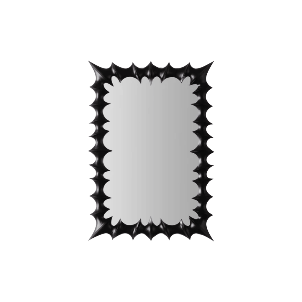 Designed by Edin & Lina Kjellvertz, the Dusty Deco Brutalist Mirror combines artisanal craftsmanship with striking architectural form.