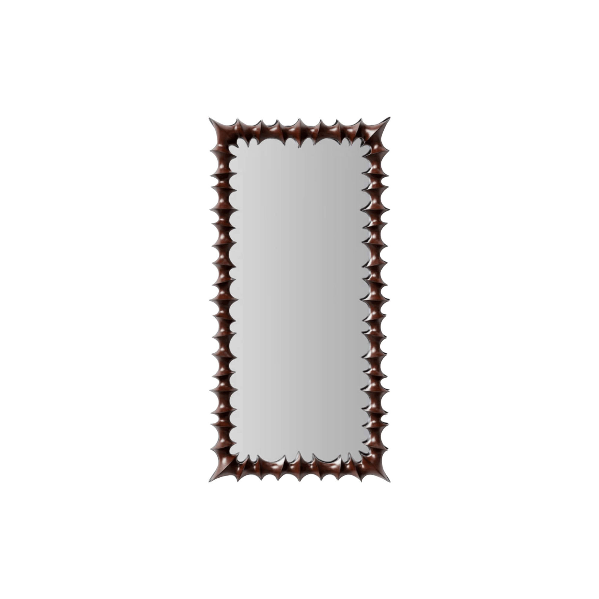 Designed by Edin & Lina Kjellvertz, the Dusty Deco Brutalist Mirror combines artisanal craftsmanship with striking architectural form.