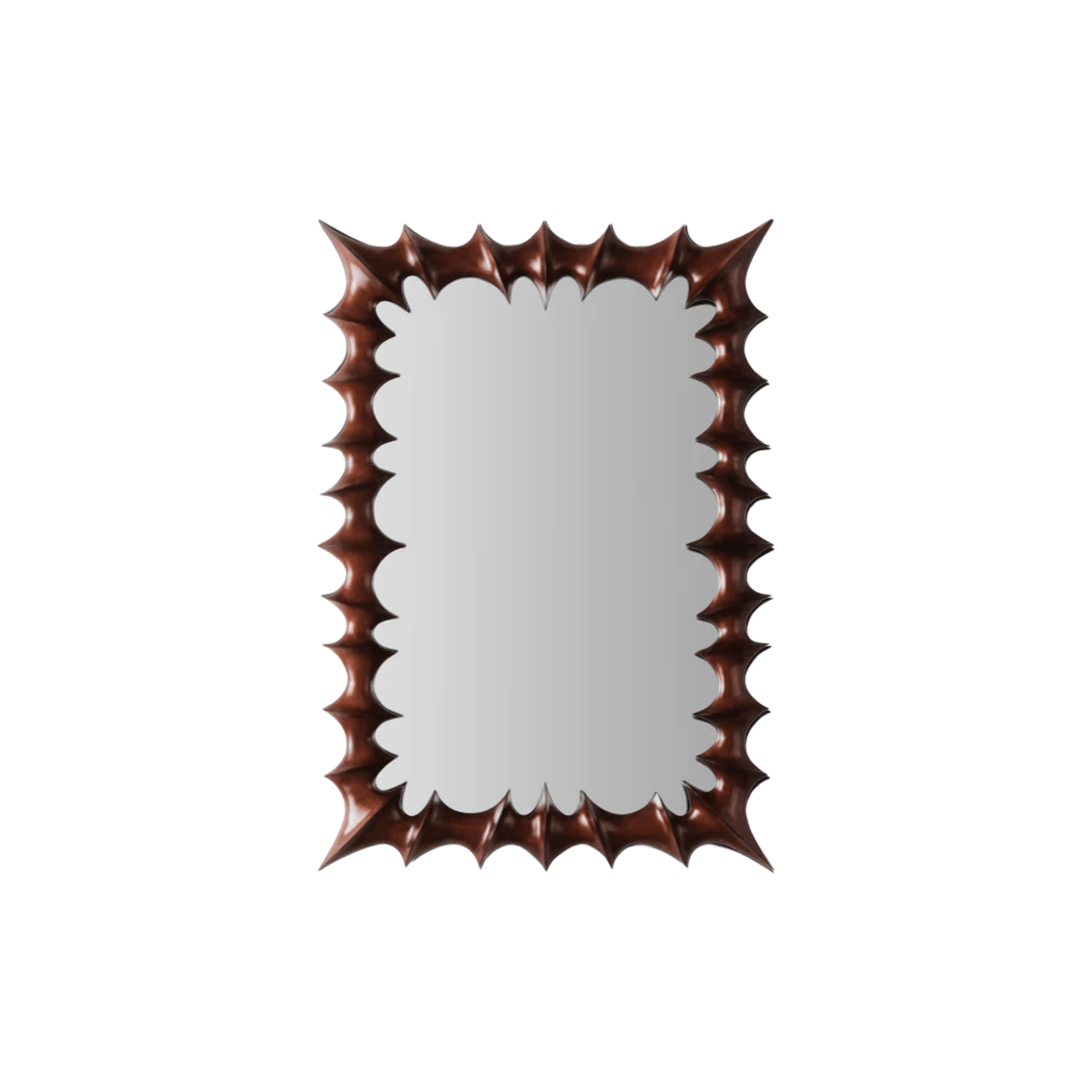Designed by Edin & Lina Kjellvertz, the Dusty Deco Brutalist Mirror combines artisanal craftsmanship with striking architectural form.