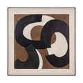 Contemporary brown wall art with laminated paper finish and abstract organic detailing for a refined modern look.