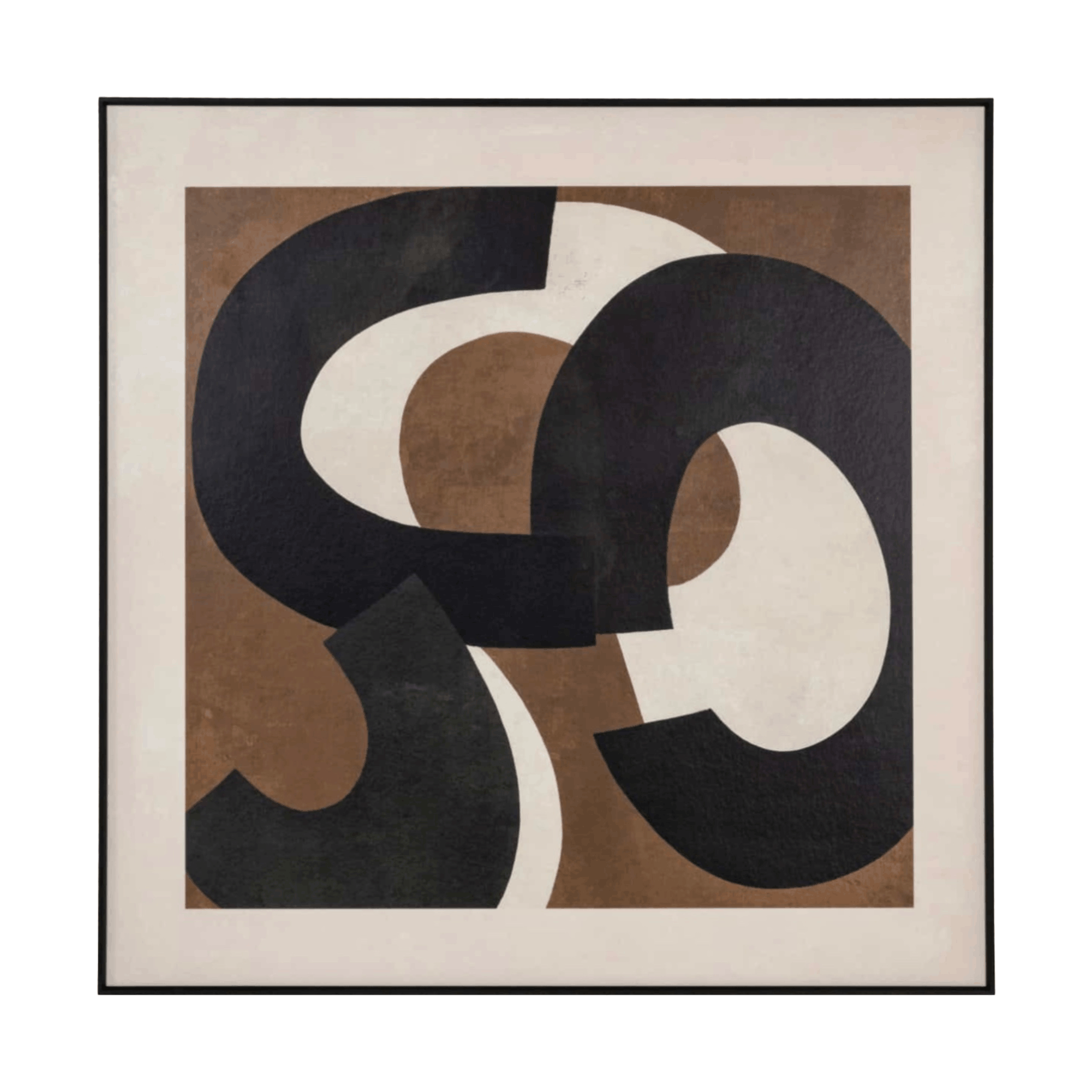 Contemporary brown wall art with laminated paper finish and abstract organic detailing for a refined modern look.