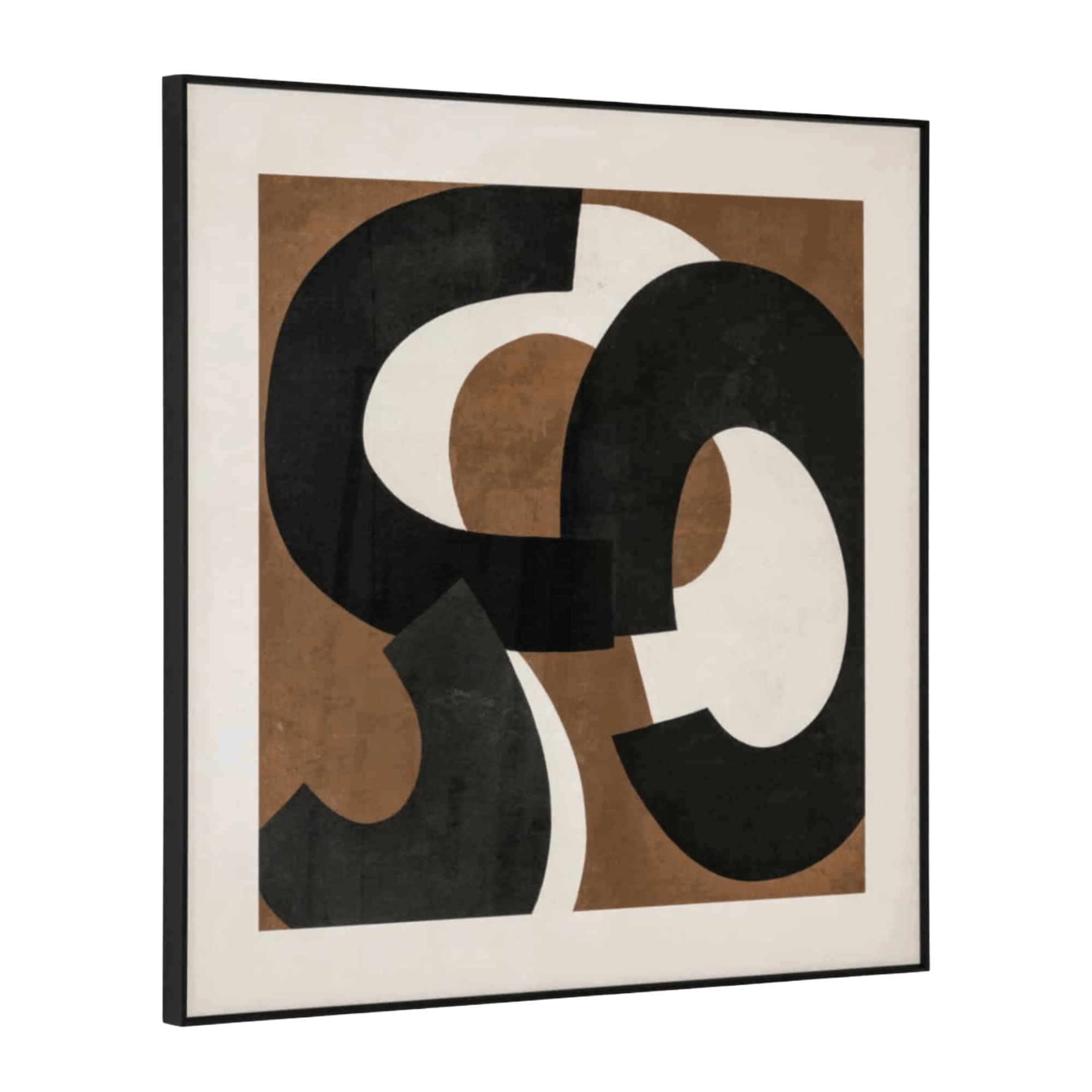 Contemporary brown wall art with laminated paper finish and abstract organic detailing for a refined modern look.