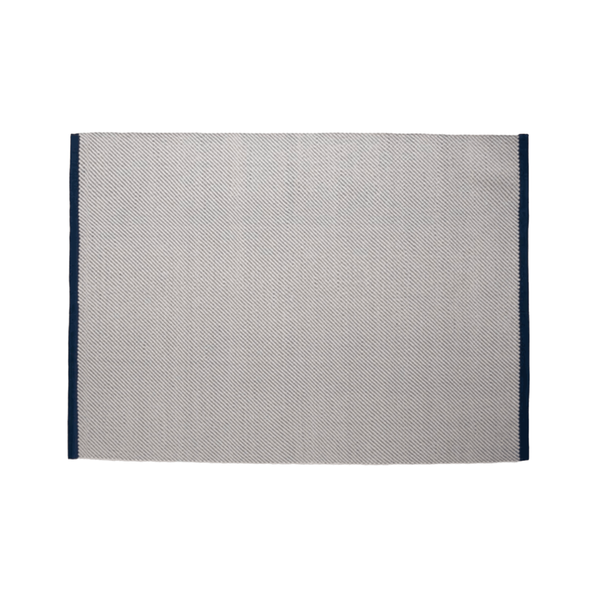 Contemporary wool rug by HAY with a refined diagonal weave, two-tone effect, and OEKO-TEX® STANDARD 100 certification.