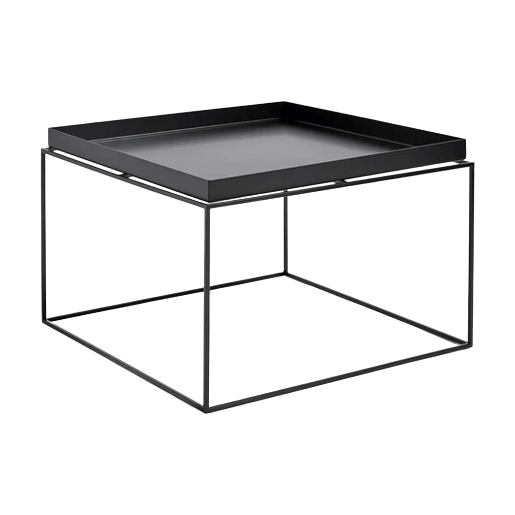 HAY Tray Coffee Table with removable square tray top and slim metal frame.