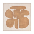 Contemporary gold wall art with symmetrical geometric design printed on textured canvas for a bold modern statement.