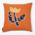 Contemporary cotton cushion cover with a screen-printed floral design by Charlie Sheppard, bringing colour and texture to modern interiors.