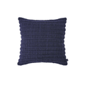 Luxury decorative cushion by Tom Dixon, handcrafted from New Zealand wool and cotton with a textured ridged design.