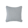 Luxury decorative cushion by Tom Dixon, handcrafted from New Zealand wool and cotton with a textured ridged design.