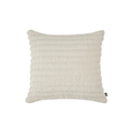 Luxury decorative cushion by Tom Dixon, handcrafted from New Zealand wool and cotton with a textured ridged design.