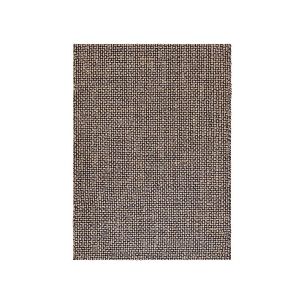 Handcrafted in India, the Tom Dixon Weave Rug combines jute, wool, and layered woven textures for a luxurious contemporary finish.