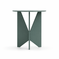 Treku Hiru Coffee Table by Estudi Manel Molina, featuring a compact round top and distinctive three-legged base.