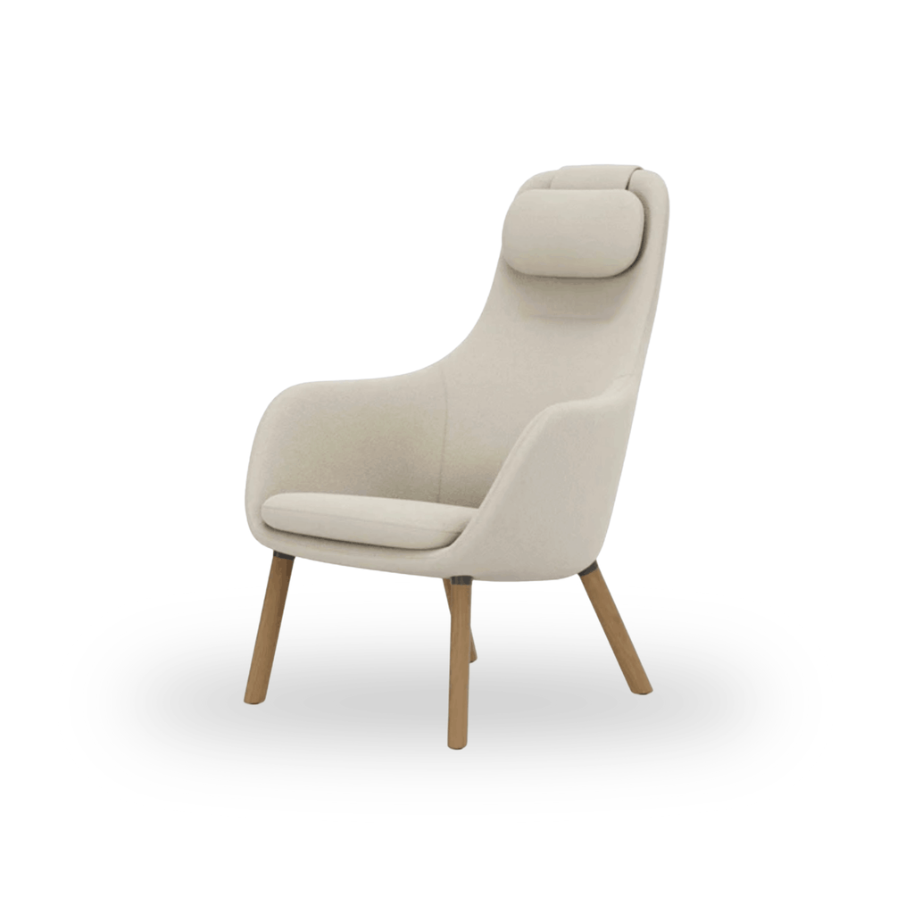 Designed by Jasper Morrison, the Vitra HAL Lounge Chair features a sculpted silhouette, loose seat cushion, and exceptional comfort.